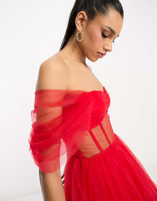 Tulle Off Shoulder Bustier／MAISONSPECIAL