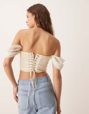 トップス YILON CORSET LACE CAMI IVORY WB_CL134597025-