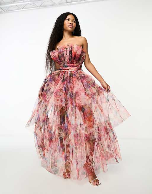 Natalia Floral High Slit Maxi Dress Natalia Floral High Slit Maxi Dress