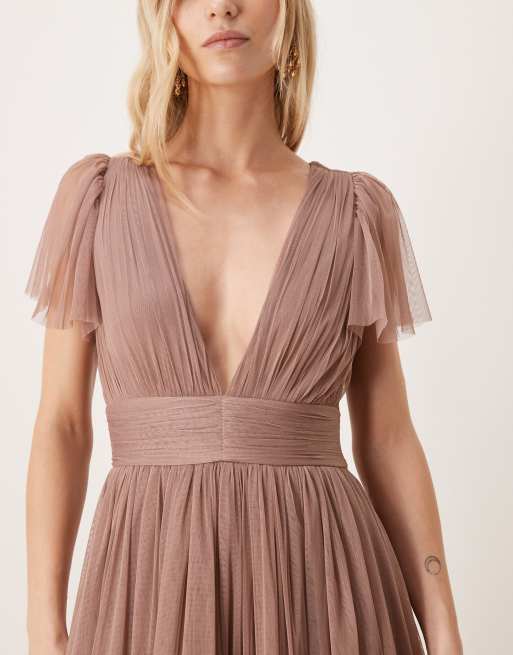 cheap taupe bridesmaid dresses Convertible taupe bridesmaid dresses online. Multi wrap dress by Nuichan main image 0