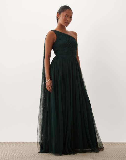 embroidered dress denim Dress, Blue Small Hemline features a raw Boat Neck Mini Dress Color:Deep Green* collection::new arrivals