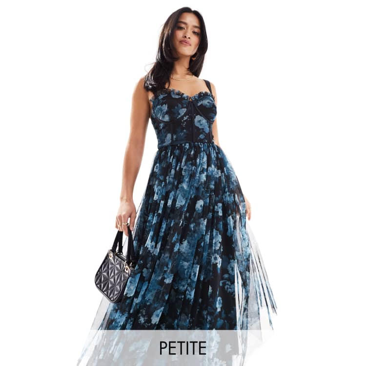 princess polly baby blue dress Ellery Floral Ruffle Maxi Dress