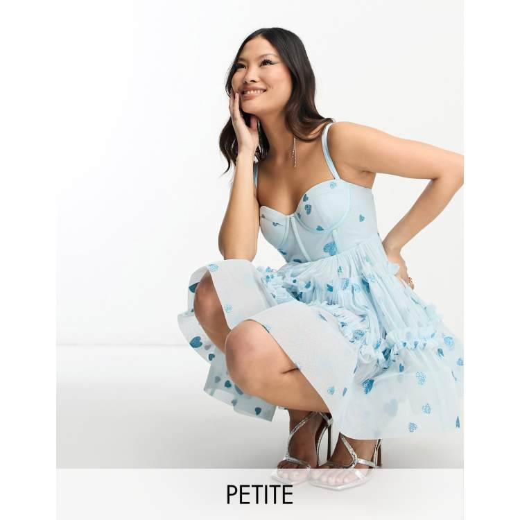 lace and beads heart dress A-line Heart Collar Side Split Lace Appliqued Beads Prom Dress