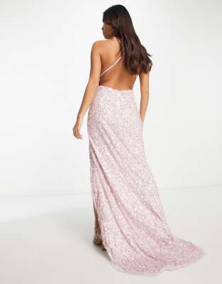 Blush Sequin Maxi Dress