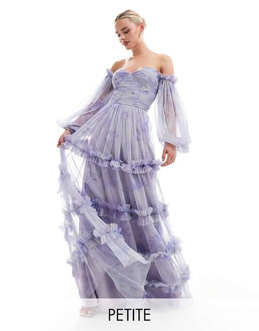 Off Shoulder Ruffles Soft Floral Long Maxi Dress Off Shoulder Ruffles Soft Floral Long Maxi Dress