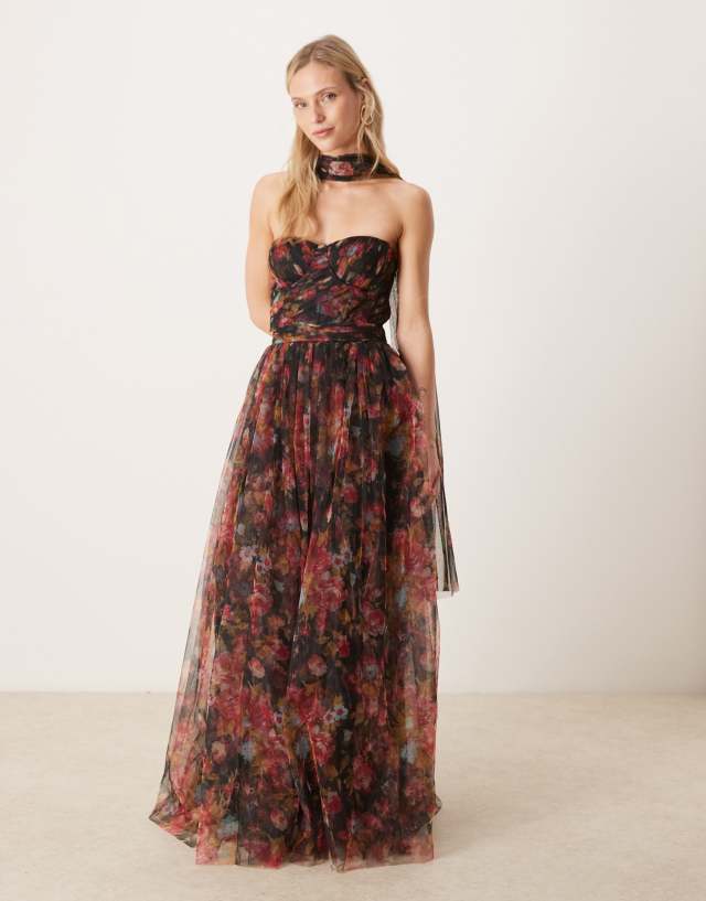 Lace & Beads - Maxi Dress - Women - Polyester - 10 US