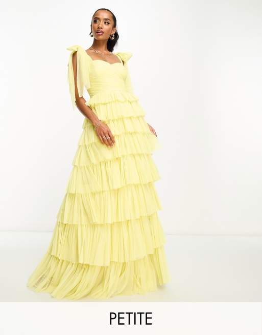 Lemon colour outlet gown