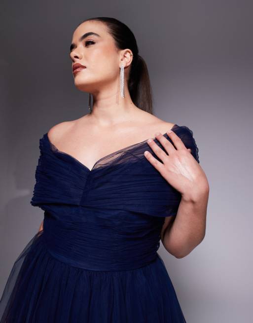 royal blue dress for wedding mother of the bride Dark Navy Chiffon Prom Dress,Long Summer Bridesmaid Dress,Plus Size  Bridesmaid Dress PD00011 main image 1