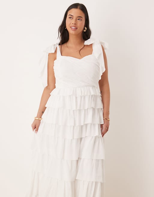 white lace cotton dress plus size Cailin Long Sleeve Maxi Dress Hello Curve Whether you are missing something modern Plus Size Cotton Lace Boho