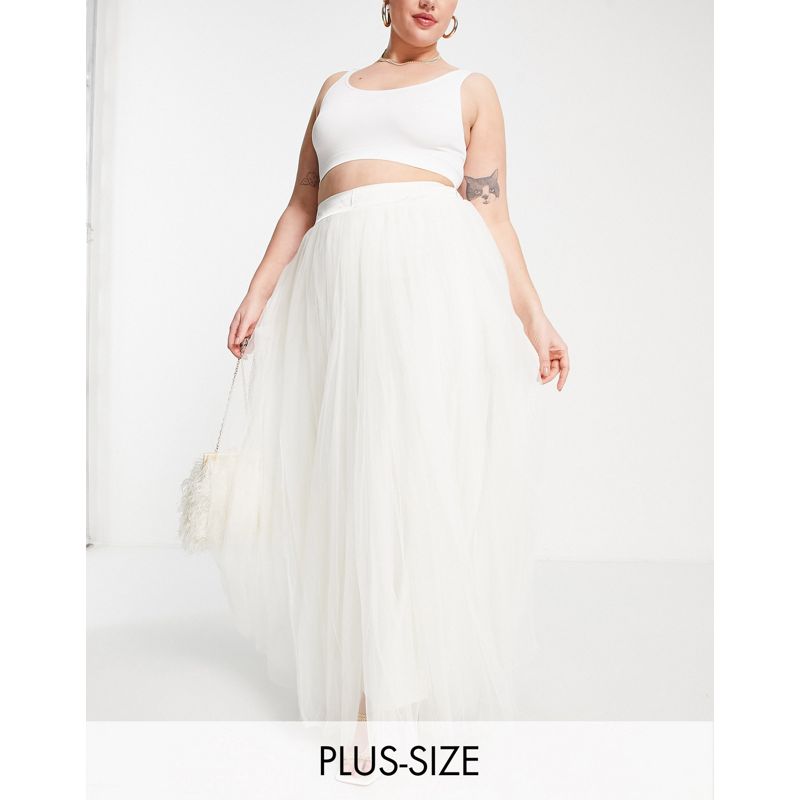 3pTXr  Lace & Beads Plus - Bridal - Gonna da sposa lunga a ruota color avorio in coordinato