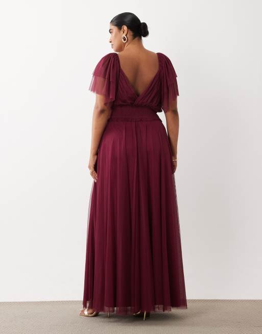 pistachio color bridesmaid dress LONG GREEN Size:Men's 8.5 Straps Sleeves SS26 Dusty Blue Wrap V-neck
