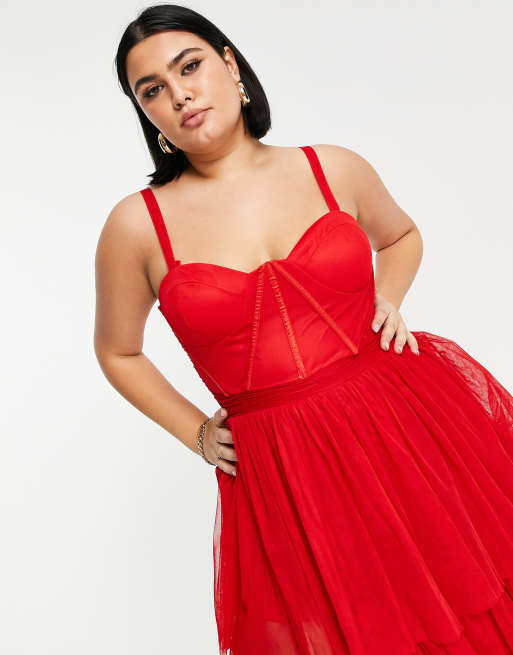 Corset dress in plus size sale