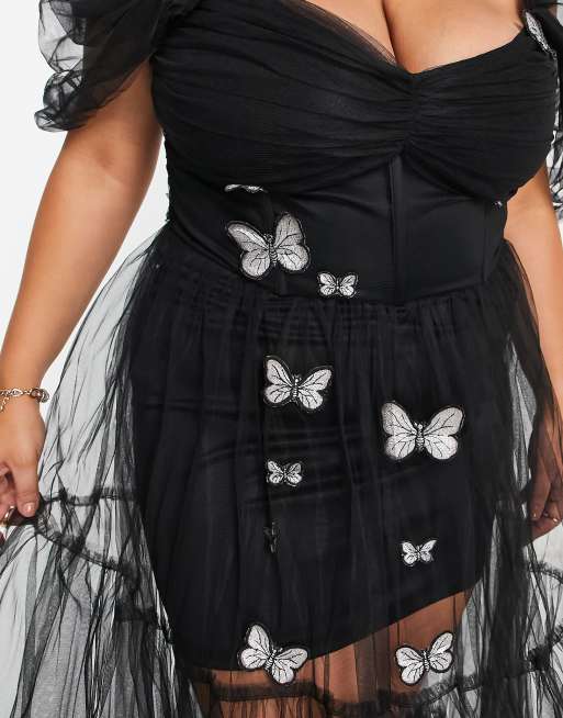 Plus size 2024 black skirt 3d