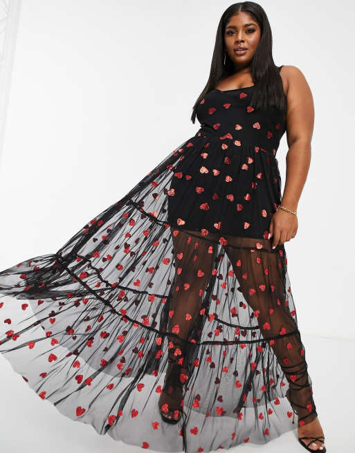 Plus size sheer outlet tulle skirt