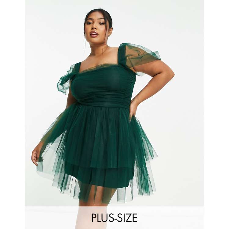 Emerald Green Lace Cocktail Dress