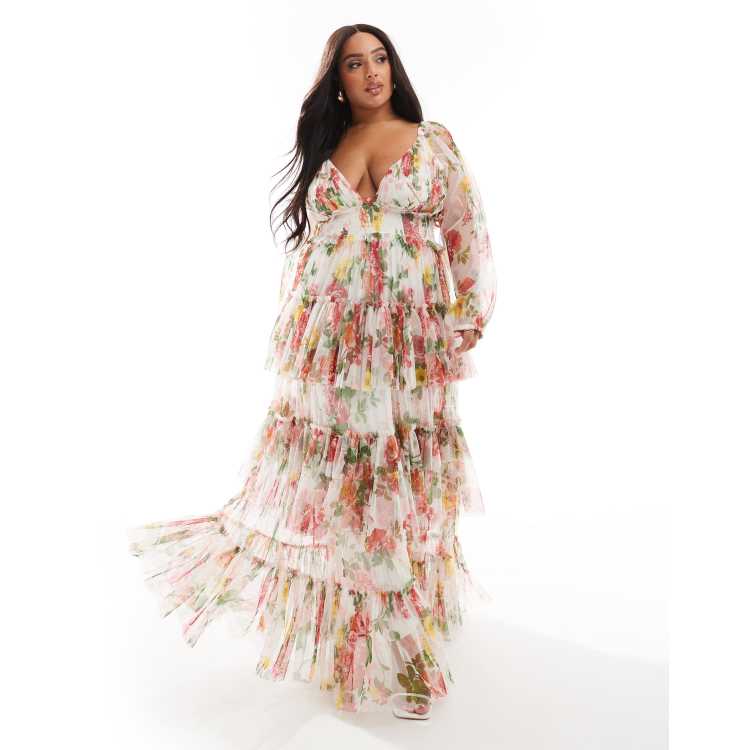 Plus size colorful maxi dresses best sale