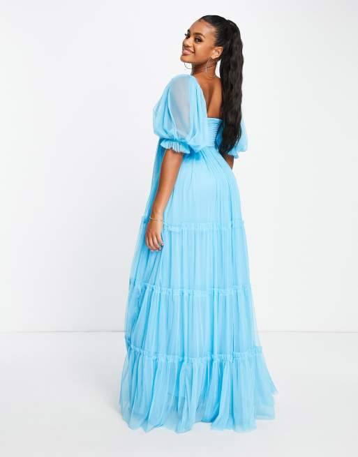 Light blue 2024 boho dress