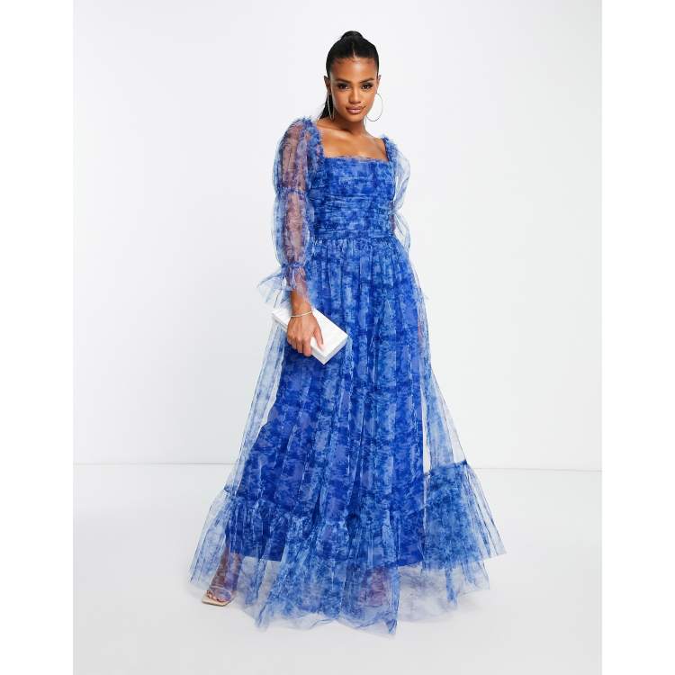 gas blue dress with lavender beads Primavera Couture 4102 Size 4 Crystal Blue Long Prom Dress Ombre Sequin Corset Fitted Scoop Neck High Slit Formal Pageant Gown