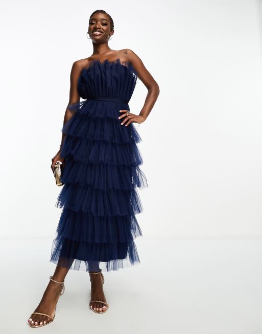 Robe tulle mi longue hotsell