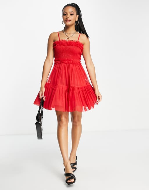 Robe discount trapeze rouge