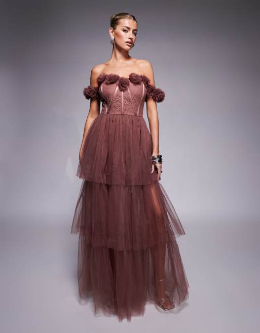 best body shapers for formal dresses Luella Crepe Corset Maxi Dress - Cornflower Blue main image 0