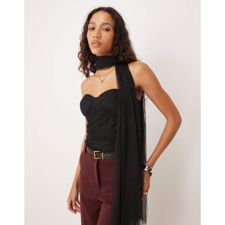 【Knuth Marf】U neck tulle bustier U neck tulle bustier/2color | KNUTH MARF