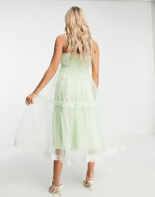 Asos green best sale tulle dress