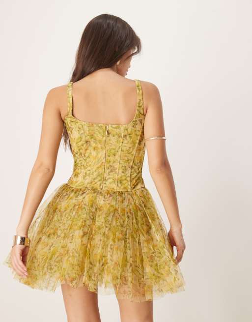 POPPYあさぎーにょPEPLUM TULLE BUSTIER (YELLOW) PEPLUM TULLE BUSTIER (YELLOW) – POPPY