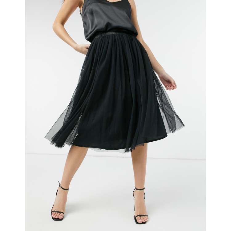 Louche Tulle Skirt with Pearl-Inspired Beads  Tulle skirts outfit, Tulle  skirt black, Blush tulle skirt