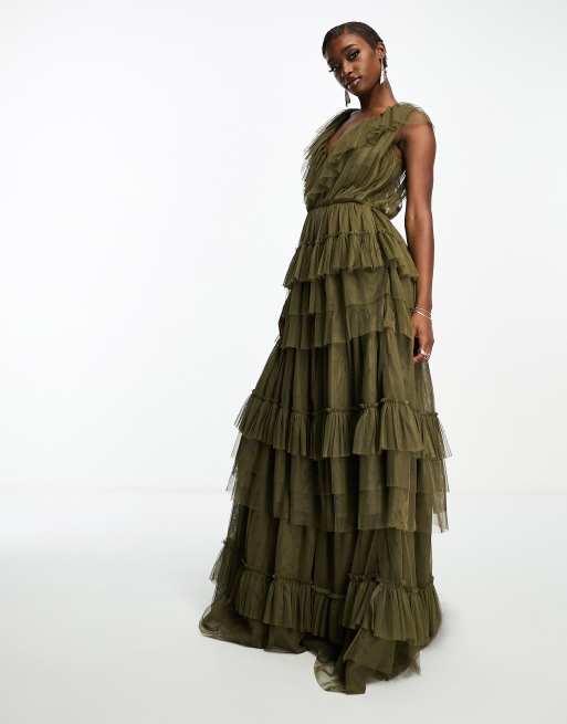 FOREVER MAXI TANK DRESS- OLIVE