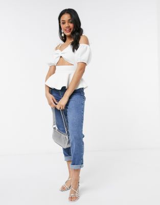 cut out peplum top