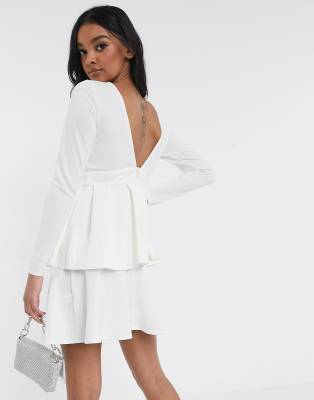 white dress back cut out