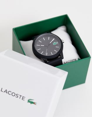 lacoste watch 12.12 black