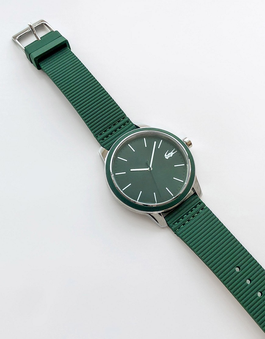 Lacoste 12.12 Silicone Watch In Green 2011085