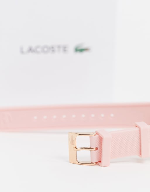 Lacoste 12.12 Silicone watch in pink, 4 of 4