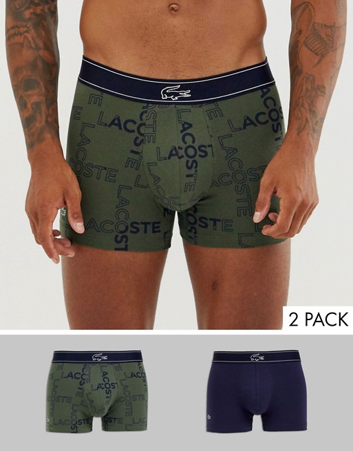 Lacoste 2 pack Colours Millennials Print trunks
