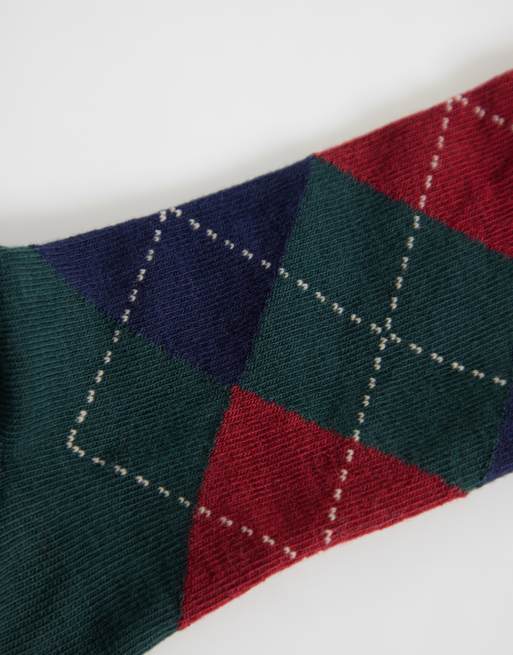 Lacoste 2 pack socks in argyle and navy, 3 of 3