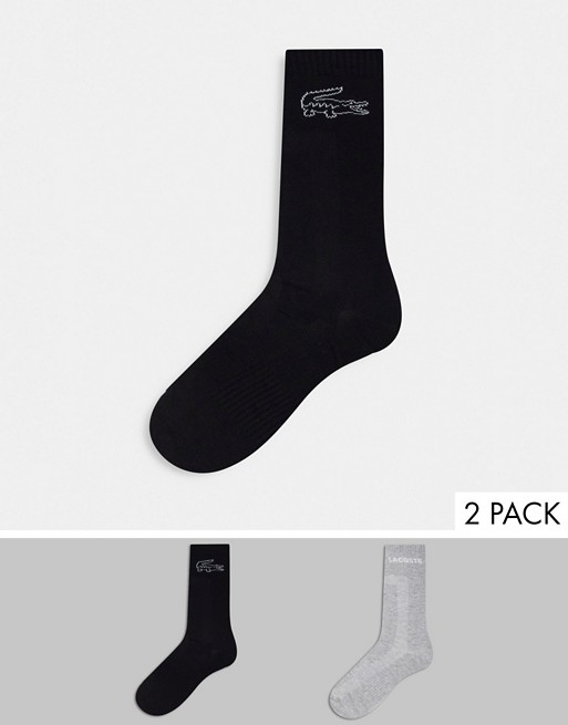 Lacoste 2 pack socks with logo
