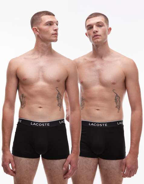 Lacoste 2 pack trunks in black - view 1
