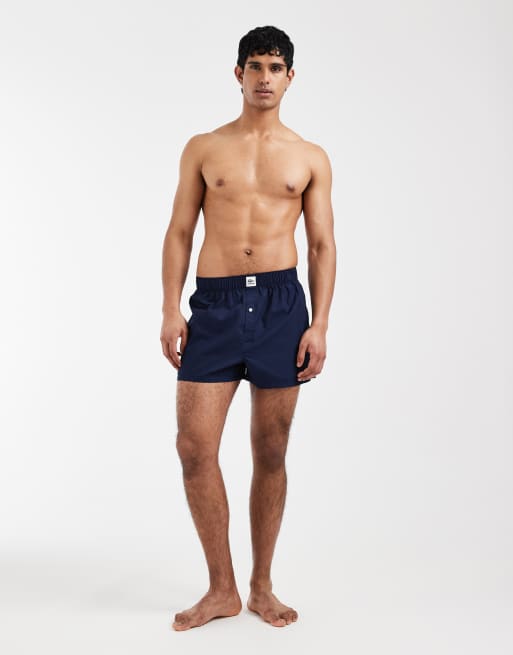 Lacoste 2 pack woven boxers in navy, 4 of 4