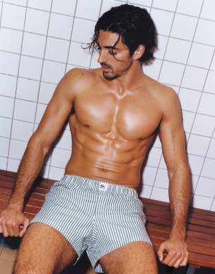 Er-Pack gewebte Boxershorts in Dunkelgrün Grün S
