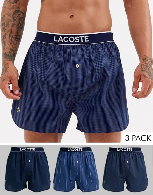 Lacoste 3 pack Authentic woven boxers
