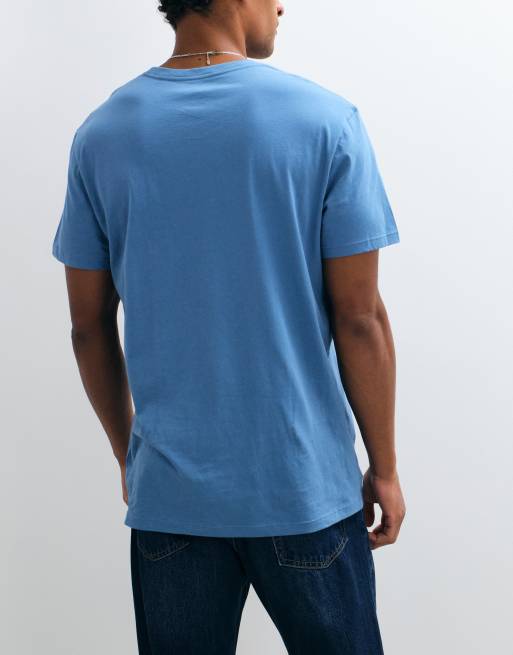 Lacoste 3-pack bomulls-t-shirts med rund halsringning i blått och vitt, 5 av 5
