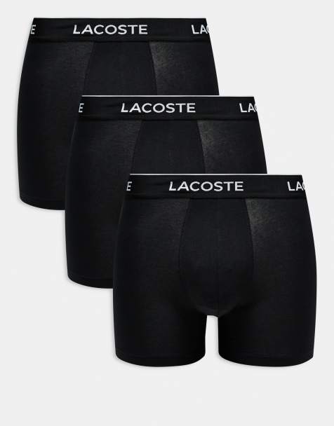 Lacoste 3 pack boxer briefs in black - view 1