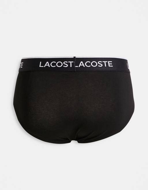 Lacoste 3 pack briefs in black