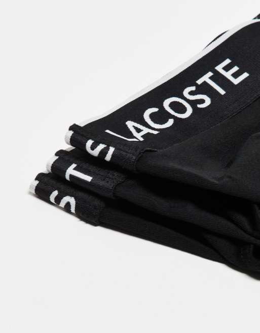 Lacoste 3 pack briefs in black, 2 of 3