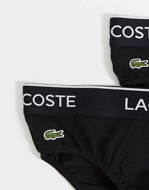 Underwear & Socks Underwear/Lacoste 3 pack briefs in black 