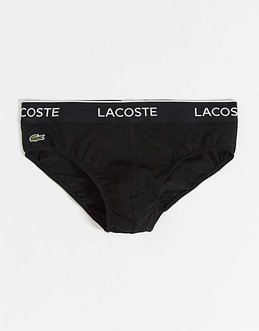 Underwear & Socks Underwear/Lacoste 3 pack briefs in black 