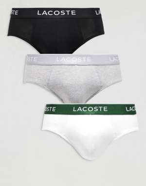 Lacoste 3 pack briefs in multi