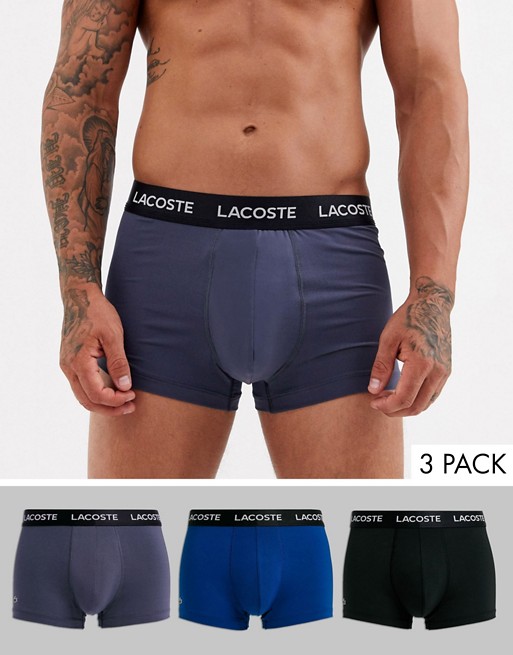 Lacoste 3 pack Colours Microfibre Stretch trunks